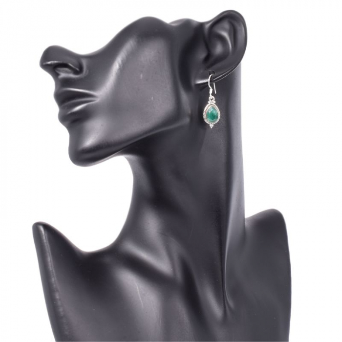 Cercei de argint cu pietre smarald natural [3]