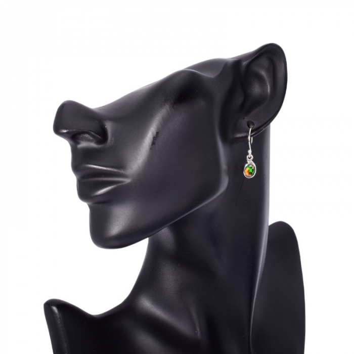 Cercei opal etiopian negru Sarutul de Foc [3]