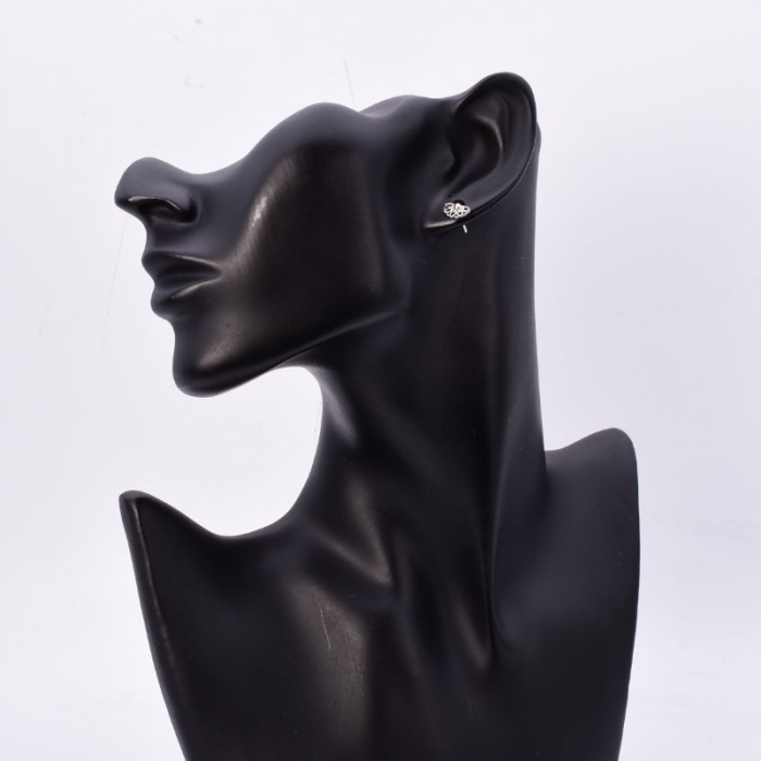 Cercei de argint, model floral semicerc [2]