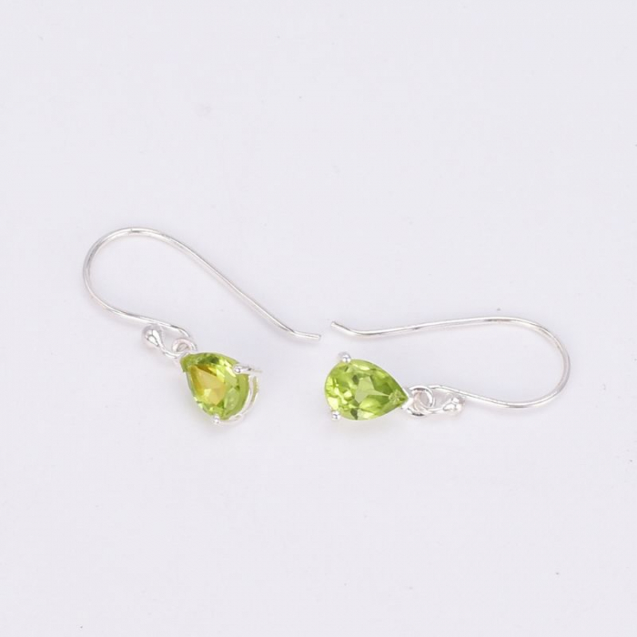 Cercei din argint lungi cu peridot natural [4]