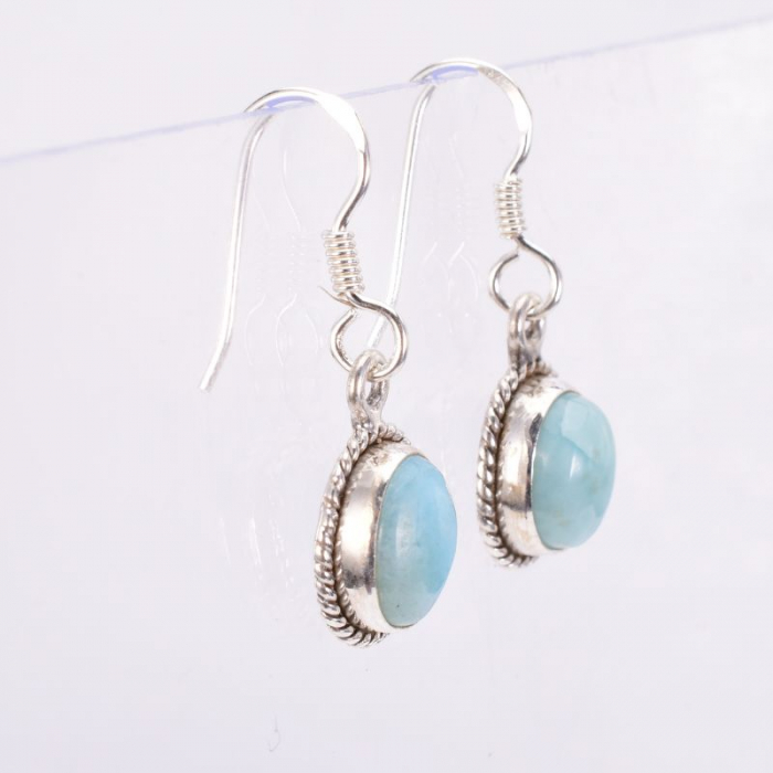 Cercei lungi de argint larimar [2]