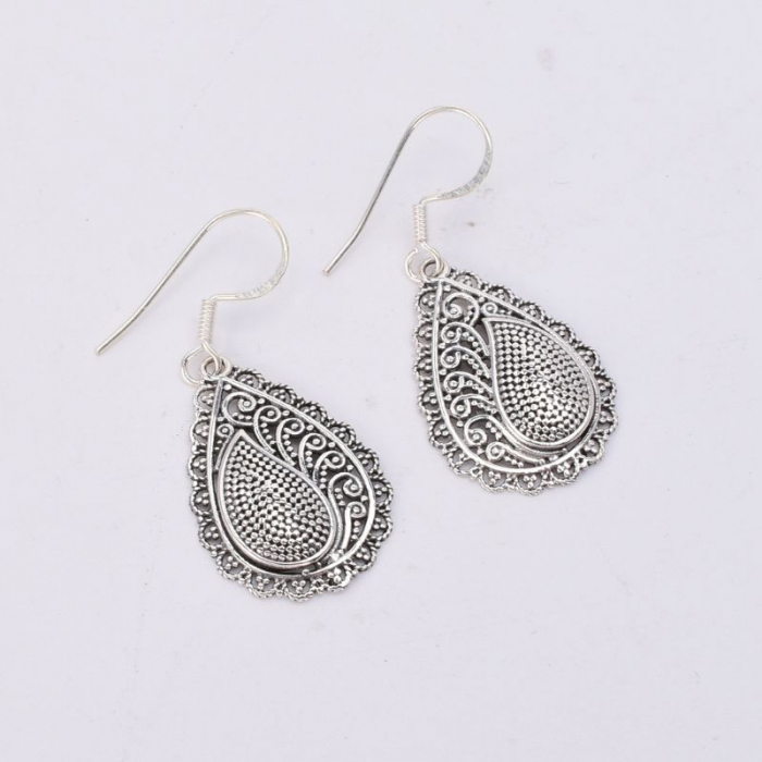 Cercei lungi de argint filigran forma para [4]