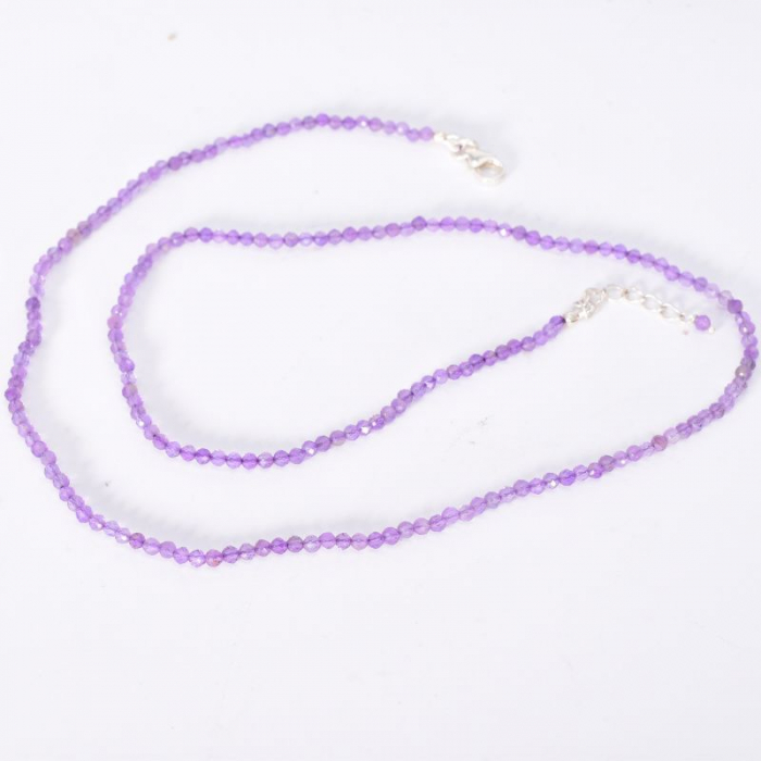Colier argint ametist 2.5 mm, lungime 45 cm [3]