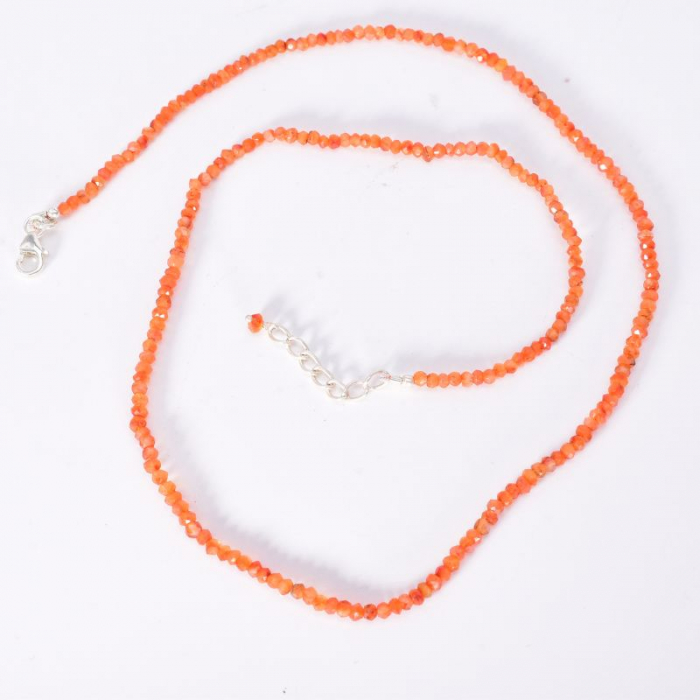 Colier argint carneol 2.5 mm, lungime 45 cm [2]