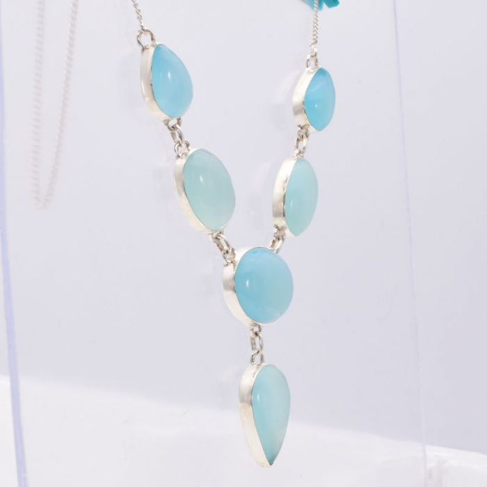 Colier argint cu calcedonia Bolta Cereasca [7]