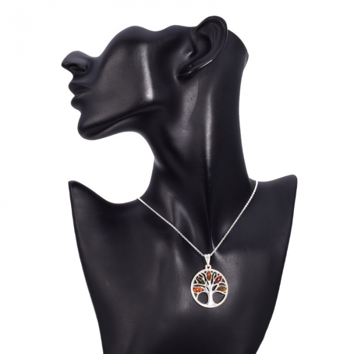 Colier argint cu chihlimbar Copacul Vietii [2]