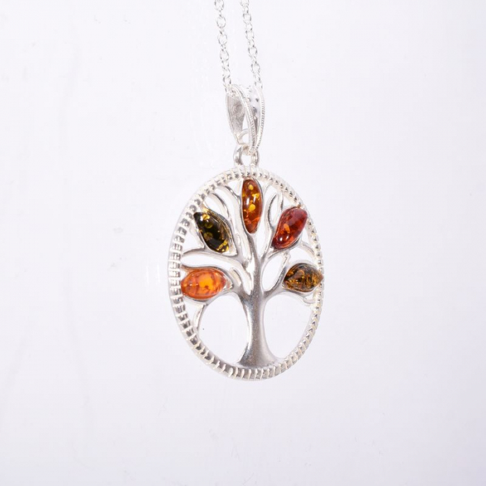 Colier argint cu chihlimbar Copacul Vietii [4]
