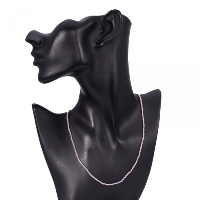 Colier argint - jad lavanda 2 mm [2]