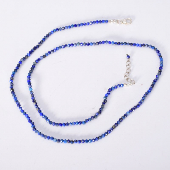 Colier argint lapis lazuli 2.5 mm [3]