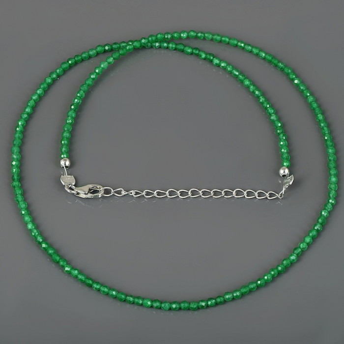 Colier argint onix verde 2.5 mm, lungime 45 cm [2]