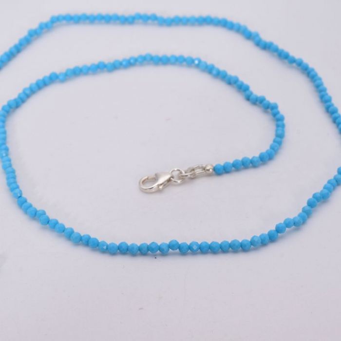 Colier argint - pietre turcoaz 2,5 mm [4]