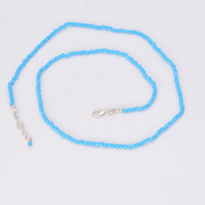Colier argint - pietre turcoaz 2,5 mm [5]