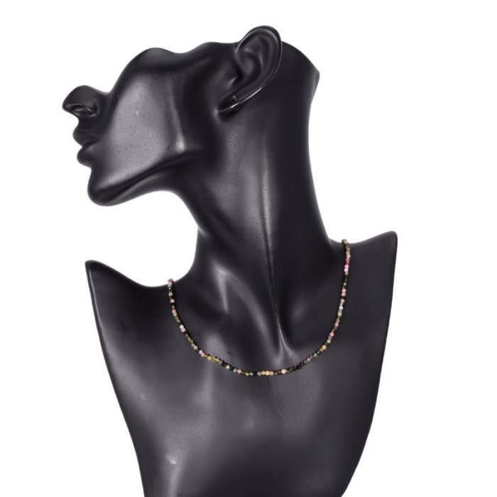 Colier argint turmalina 2.5 mm, lungime 45 cm [2]