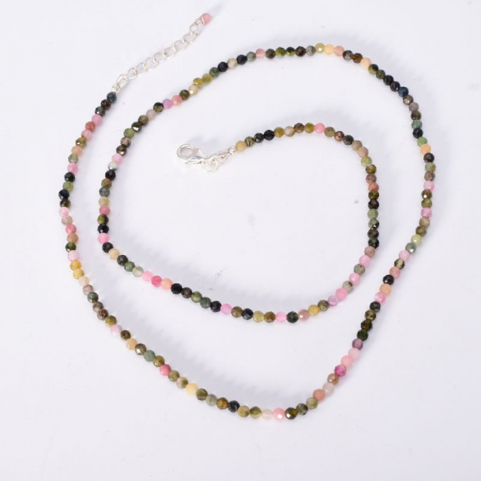 Colier argint turmalina 2.5 mm, lungime 45 cm [3]