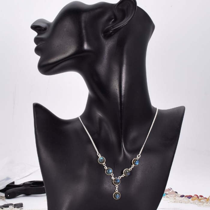 Colier cu labradorit din argint Soapte de Matase [2]