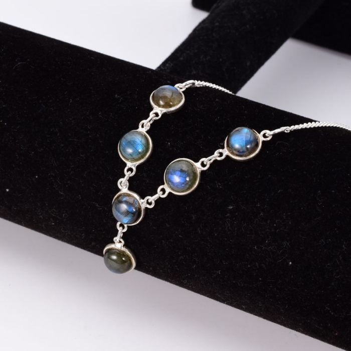 Colier cu labradorit din argint Soapte de Matase [3]