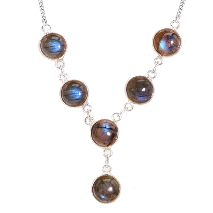 Colier cu labradorit din argint Soapte de Matase [1]