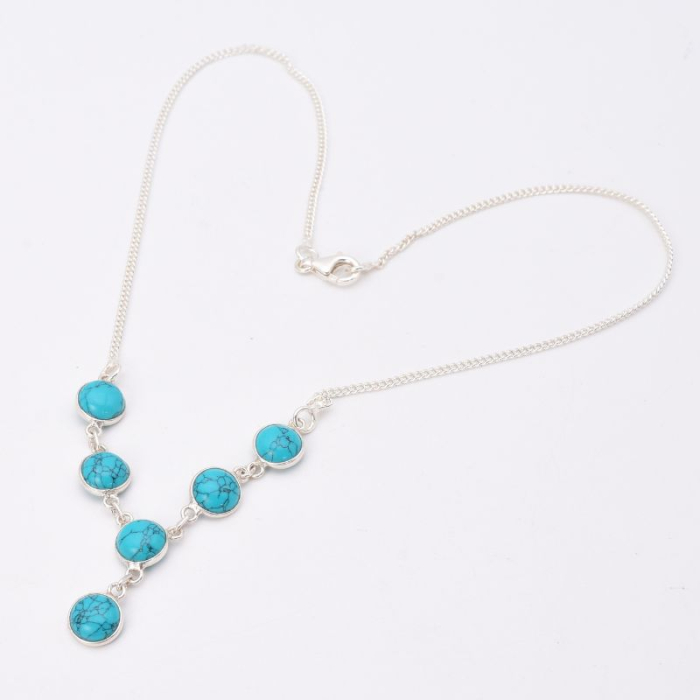 Colier cu turcoaz din argint Soaptele Marii [3]