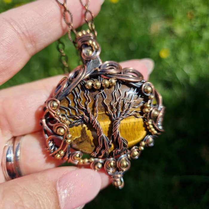 Colier cupru cu ochi de tigru Radacinile Timpului [3]