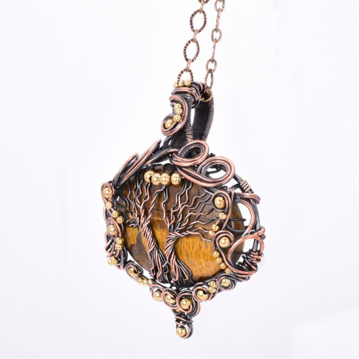 Colier cupru cu ochi de tigru Radacinile Timpului [5]