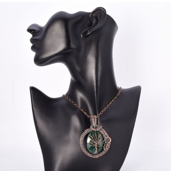 Colier cupru cu smarald Pomul Vietii [2]