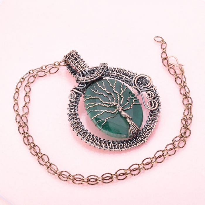 Colier cupru cu smarald Pomul Vietii [3]