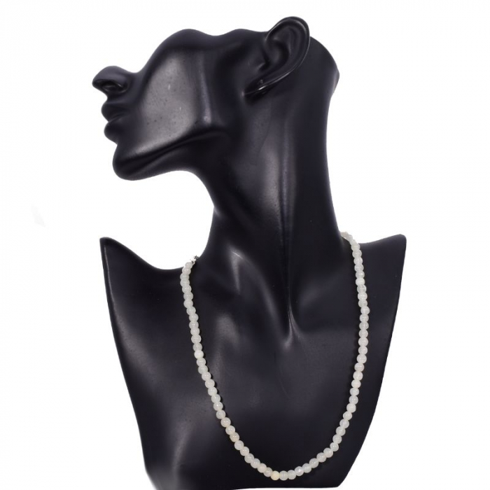Colier argint margele de prehnit 45 cm [2]