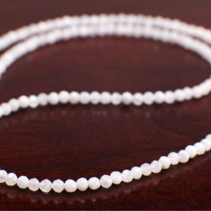 Colier de argint - piatra lunii 2 mm [2]