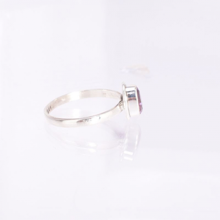 Inel argint 925 ametist natural fatetat oval [3]