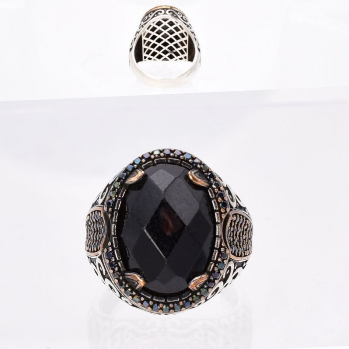 Inel argint barbati cu cubic zirconia Califul Intunecat [3]