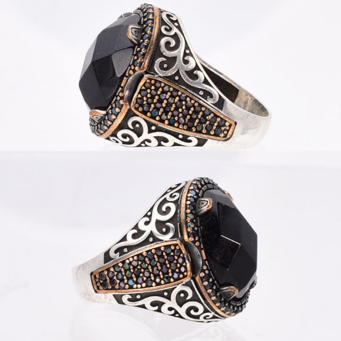 Inel argint barbati cu cubic zirconia Califul Intunecat [2]