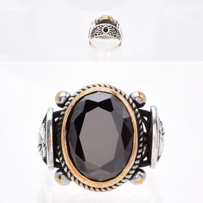 Inel argint barbati cu cubic zirconia Vulturul Imperial [3]