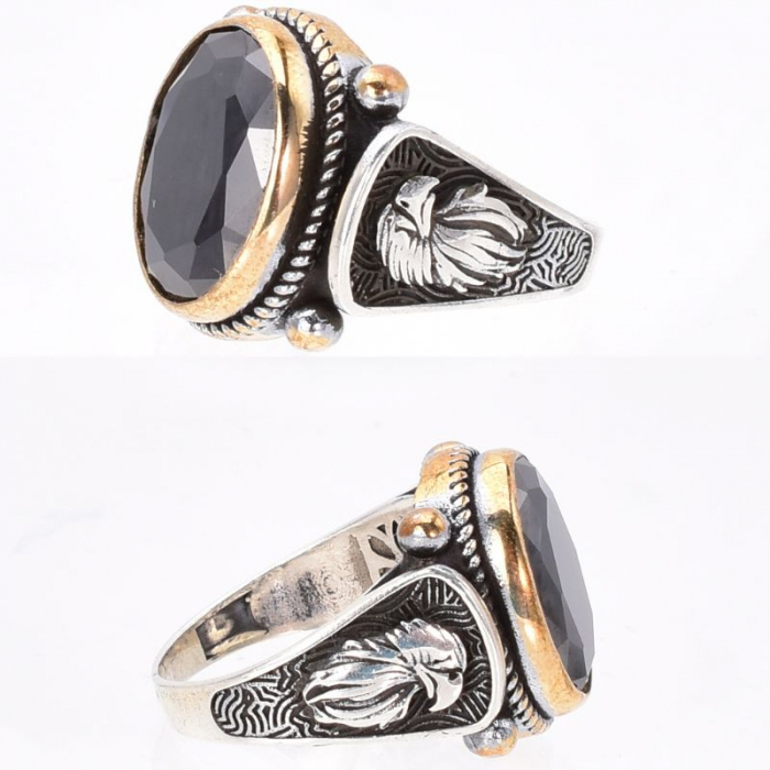 Inel argint barbati cu cubic zirconia Vulturul Imperial [2]
