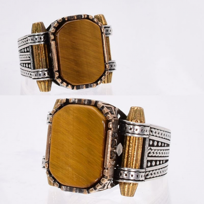 Inel argint barbati cu ochi de tigru Poarta Destinului [4]