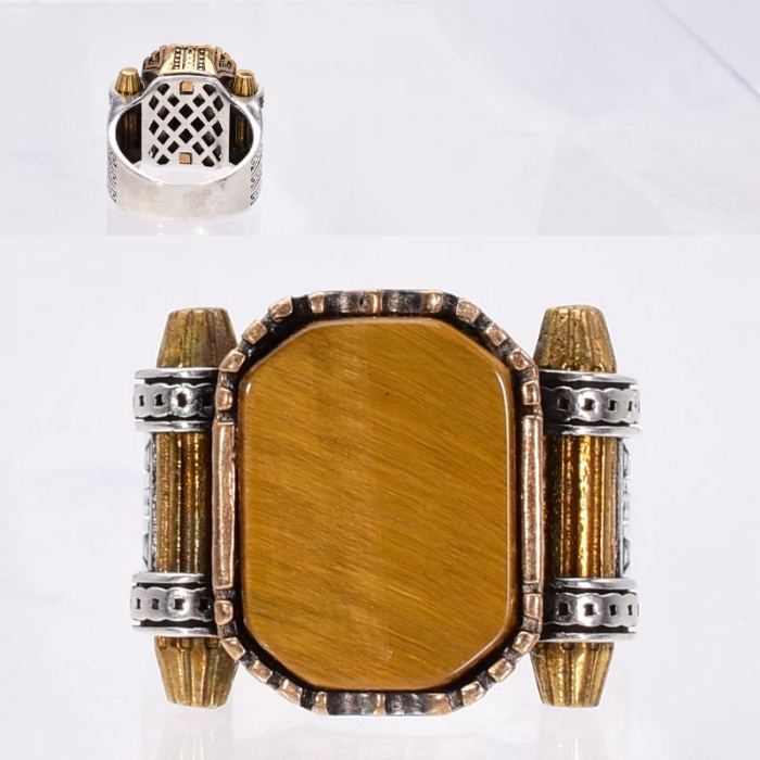 Inel argint barbati cu ochi de tigru Poarta Destinului [3]