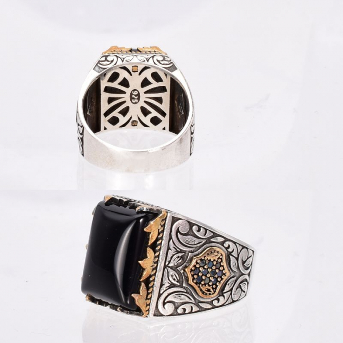 Inel argint barbati cu onix Cavalerul Negru [3]