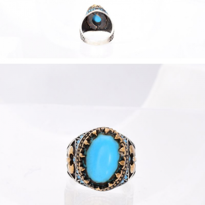 Inel argint barbati cu turcoaz Labrys [3]