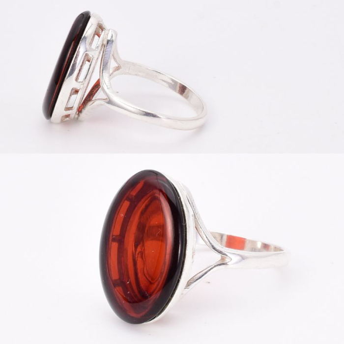 Inel argint cu chihlimbar Cherry Majestic [3]