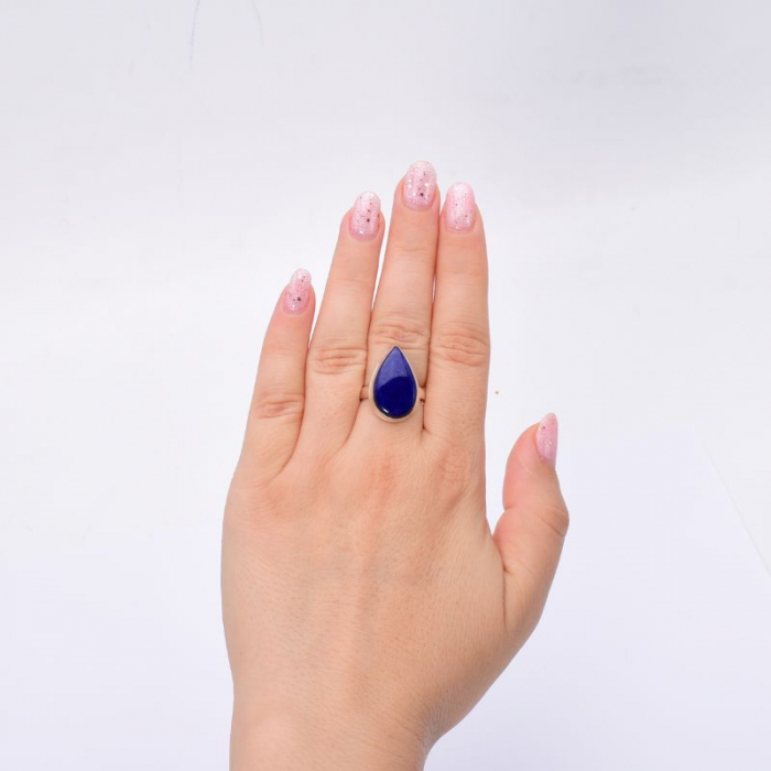 Inel argint cu lapis lazuli, para mare, Aura Divina [3]