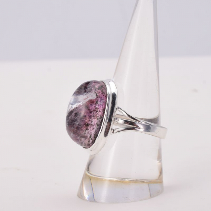 Inel argint cu piatra lodolit roz violet [6]