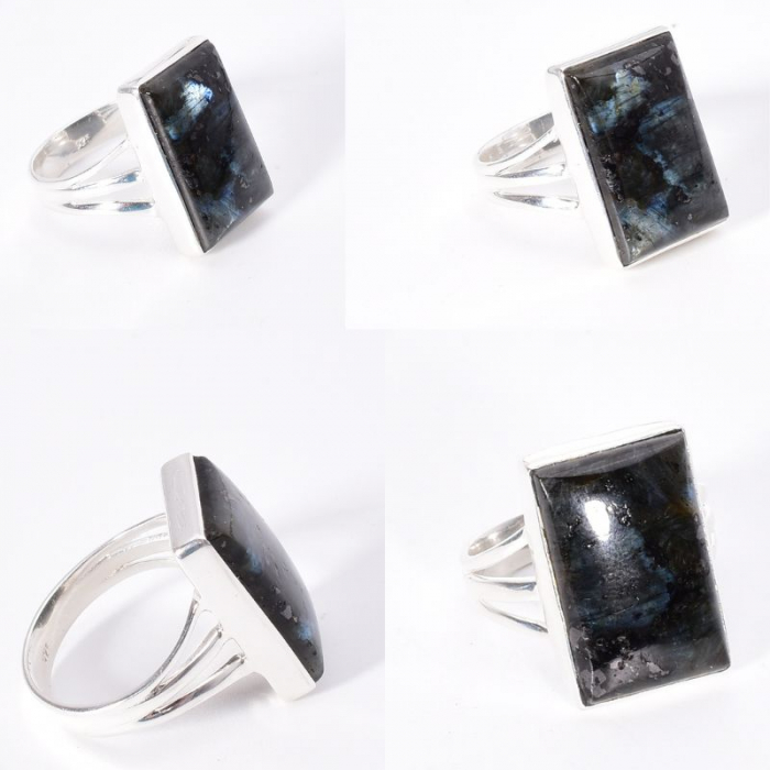 Inel argint cu piatra lunii neagra Umbra Lunii [2]