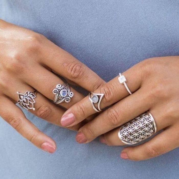 Inel argint dama cu Floarea Vietii [2]