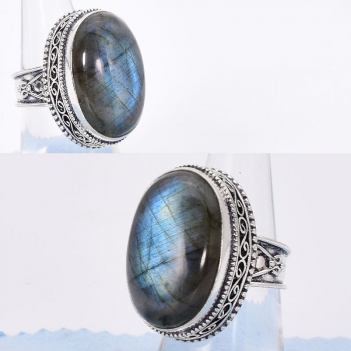 Inel argint filigran cu labradorit Ochiul Cerului [4]