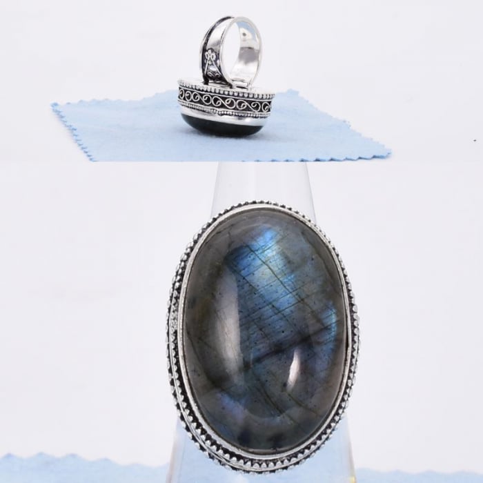 Inel argint filigran cu labradorit Ochiul Cerului [3]