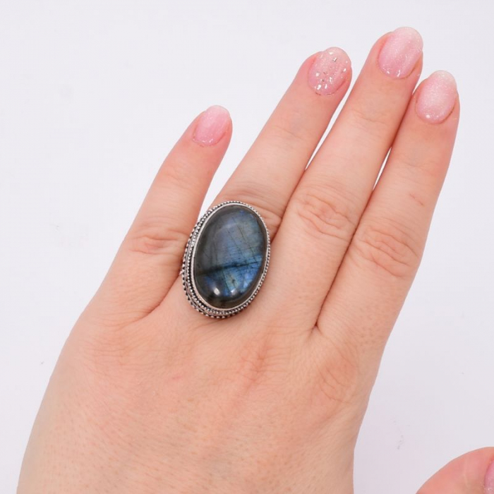 Inel argint filigran cu labradorit Ochiul Cerului [2]