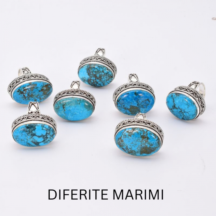 Inel argint handmade cu piatra turcoaz mare [6]
