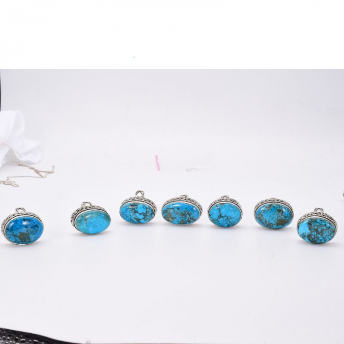 Inel argint handmade cu piatra turcoaz mare [7]