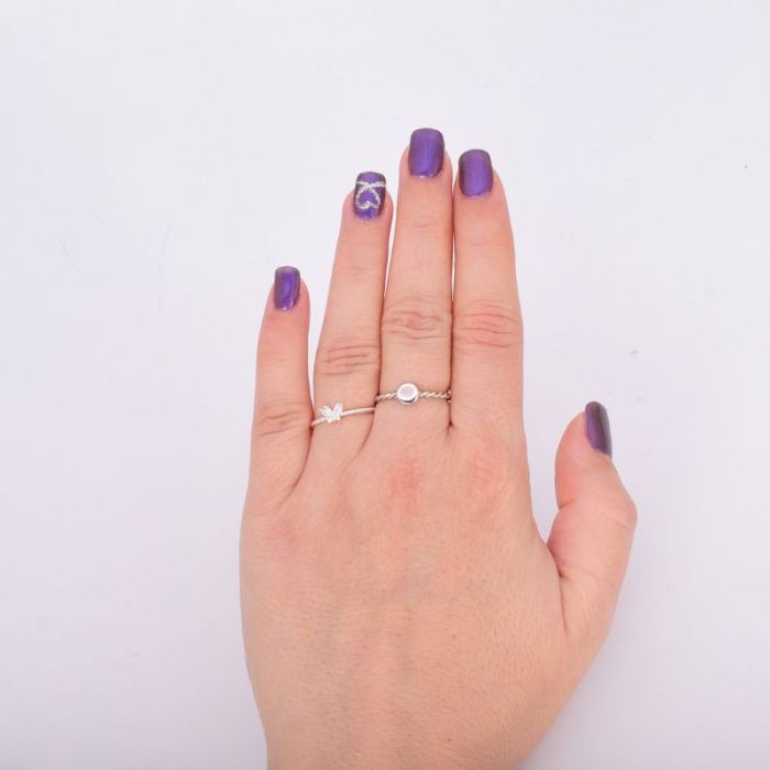 Inel argint Fluture cubic zirconia [2]