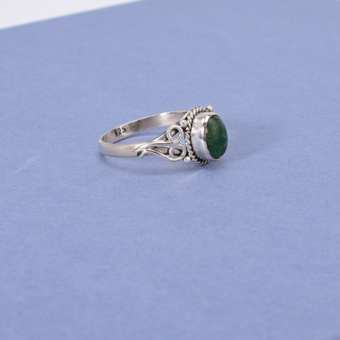 Inel argint jad verde nefrit [4]