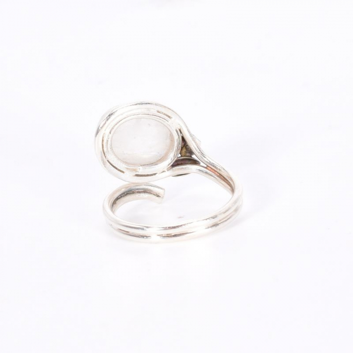 Inel argint reglabil cu piatra lunii, marime 52-57 [2]